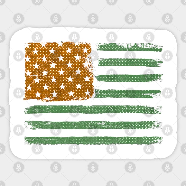 St Patricks Day - Flag L Sticker by karutees